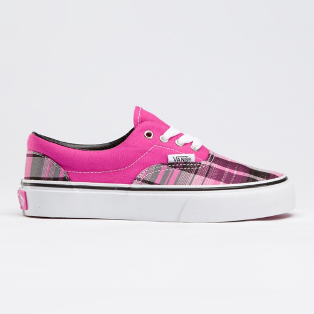 EUC- Vans ‘Authentic’ Plaid Accent Canvas Sneakers